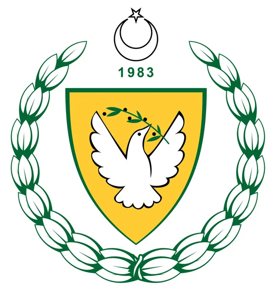 Герб турецької Північного Кіпру — стокове фото