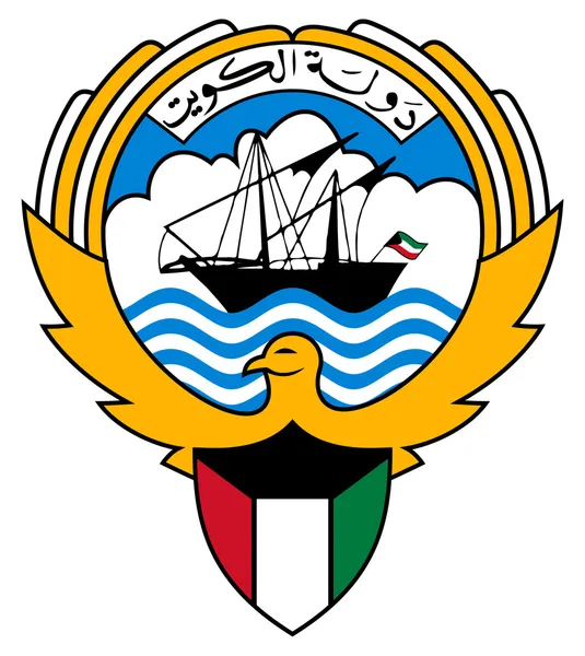 Escudo de armas de Kuwait — Foto de Stock