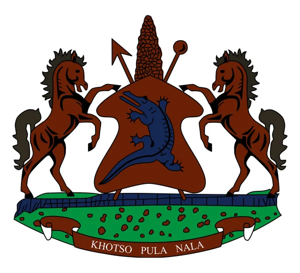 Escudo de armas Lesotho — Foto de Stock