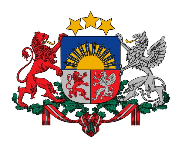 拉脱维亚的徽章 — 图库照片