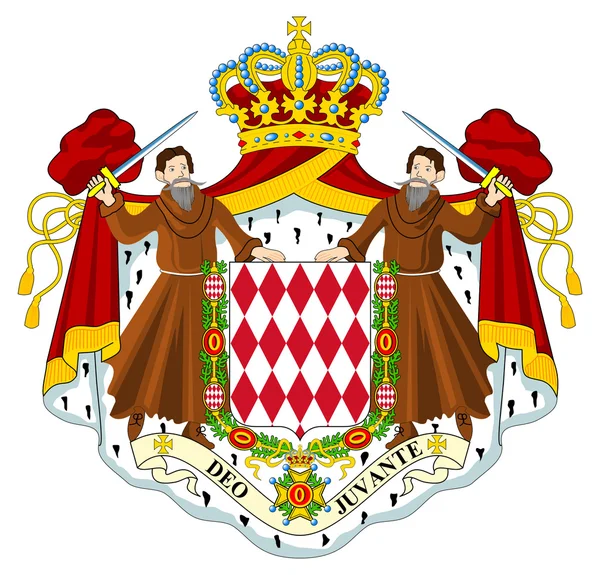 摩纳哥的徽章 — 图库照片
