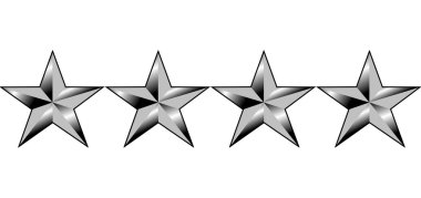 American generals four stars clipart