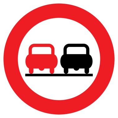 No overtaking sign clipart