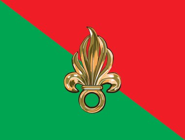 French foreign legion flag clipart