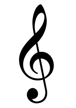 Musical trebel clef clipart