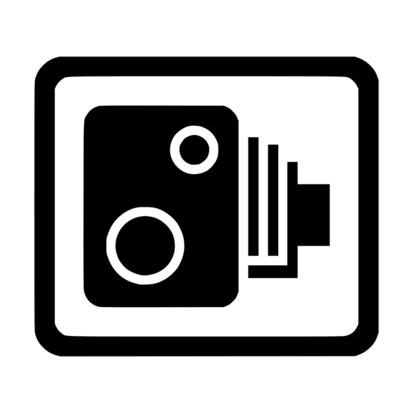 交通速度相机标志 — 图库照片