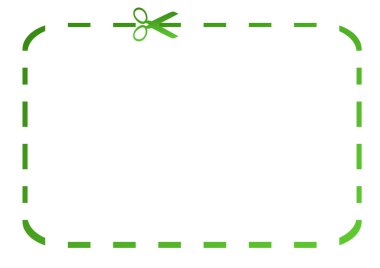 Blank green eco coupon clipart