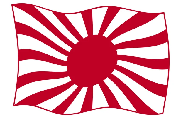 Восходящий флаг Японии — стоковое фото