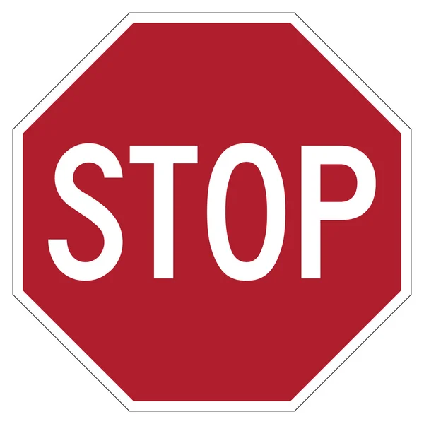 Segnale di stop rosso — Foto Stock