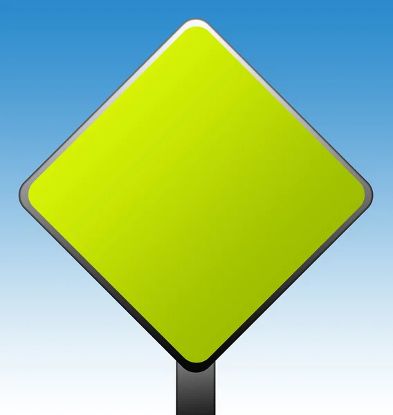 Üres zöld jel — Stock Fotó
