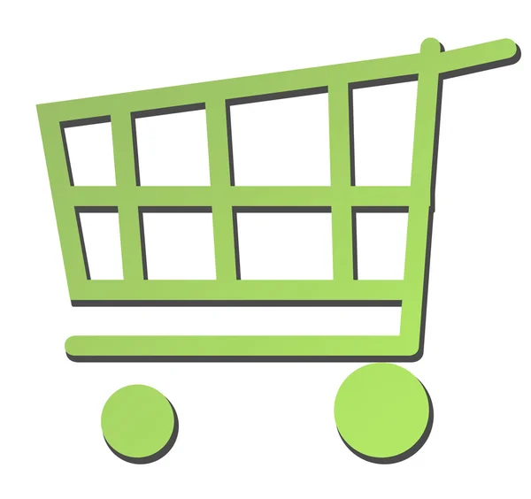 Eco green shopping trolley or cart — Stock Photo, Image