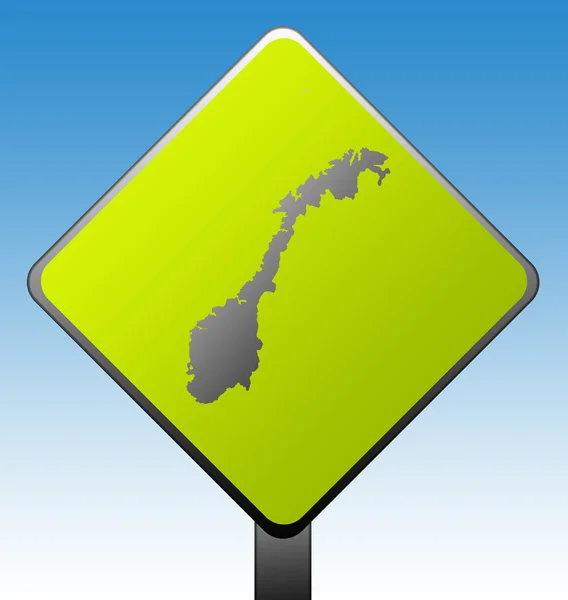 Norvegia cartello stradale — Foto Stock