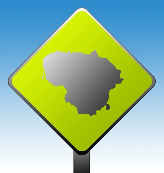 立陶宛道路标志 — 图库照片