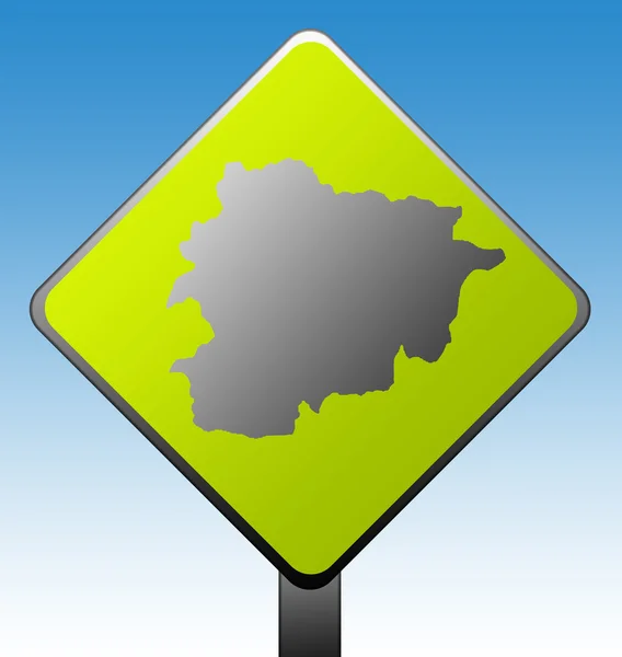 Andorra sinal de estrada — Fotografia de Stock