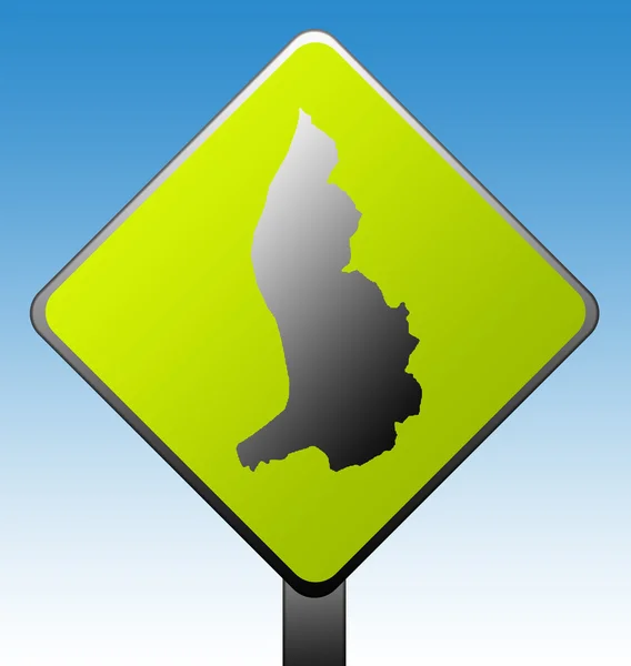 Liechtensteinisches Verkehrszeichen — Stockfoto