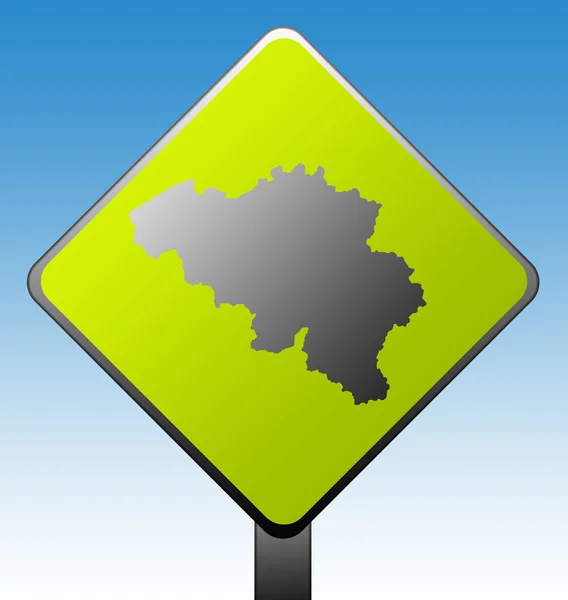 Дорожный знак Бельгии — стоковое фото