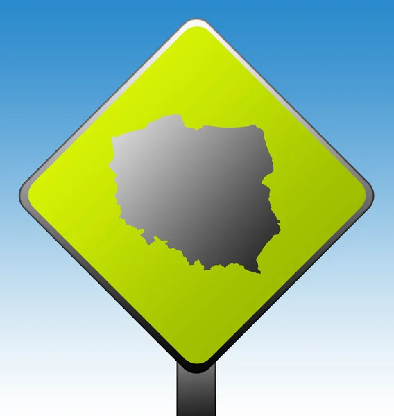 Znak drogowy w Polsce — Zdjęcie stockowe