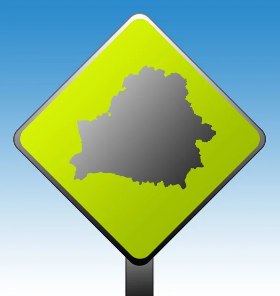 Znak drogowy Białorusi — Zdjęcie stockowe