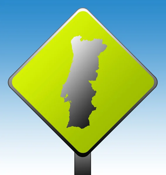 Дорожный знак Португалии — стоковое фото