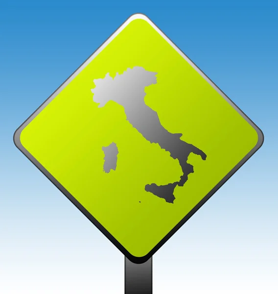 Italia cartello stradale — Foto Stock