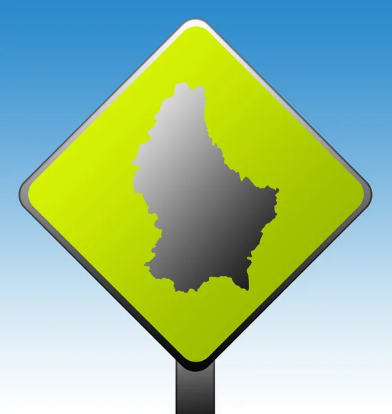 Luxemburg Vägmärke — Stockfoto