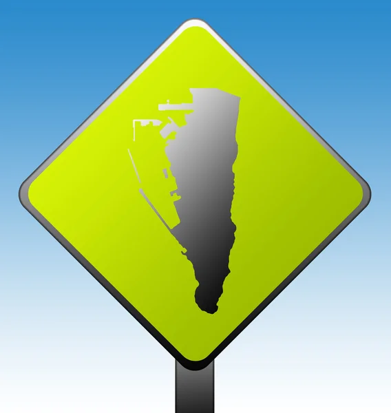Gibraltar sinal de estrada — Fotografia de Stock