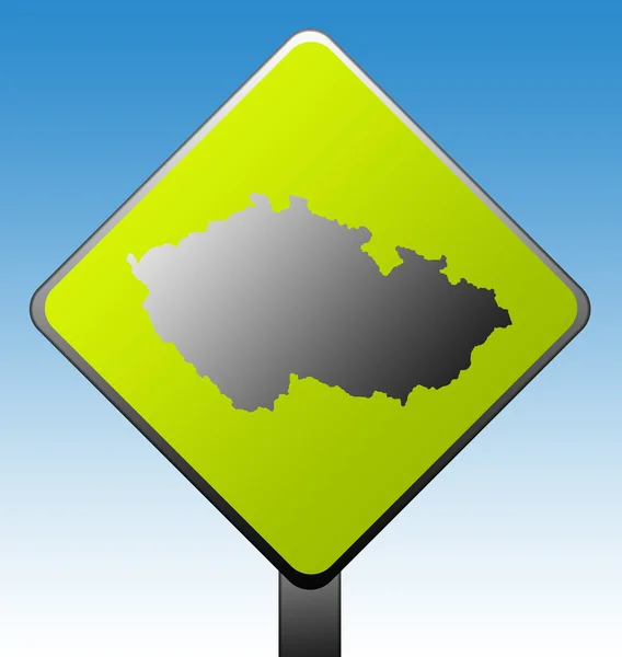 República Checa señal de tráfico — Foto de Stock