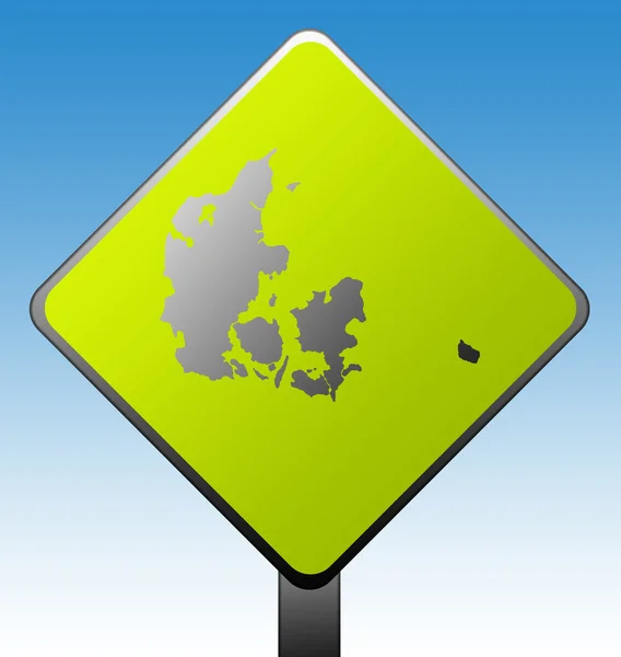 Straßenschild in Dänemark — Stockfoto