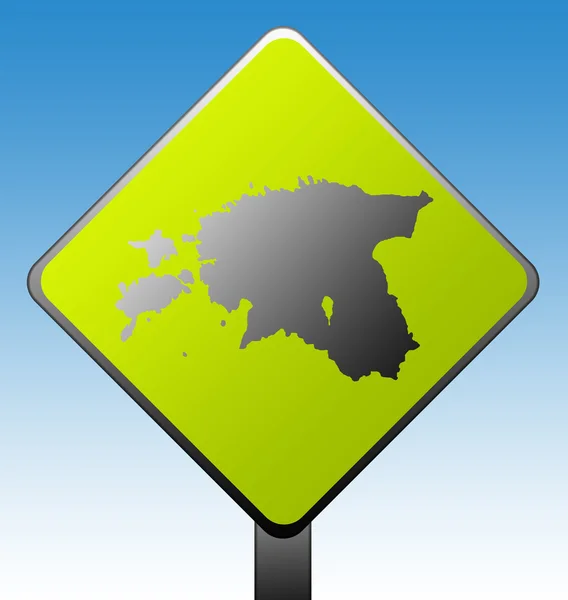 Znak drogowy Estonii — Zdjęcie stockowe