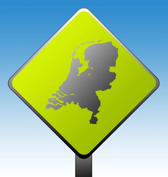 Nederländerna Vägmärke — Stockfoto