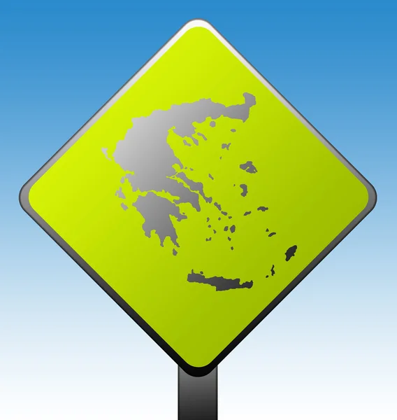 Grécia sinal de estrada — Fotografia de Stock