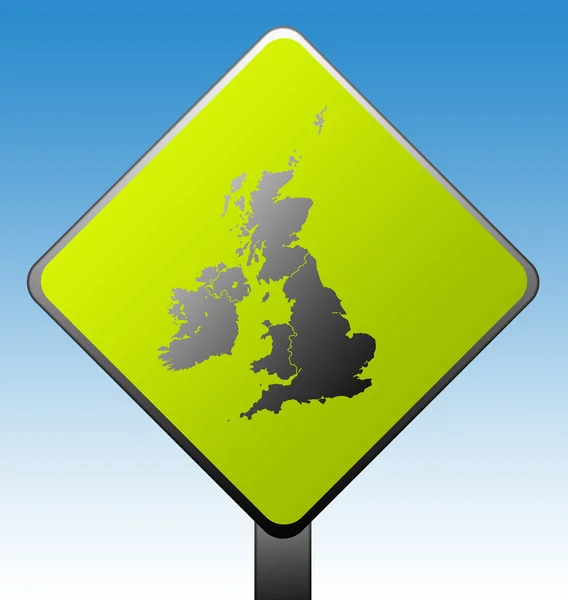Дорожный знак Великобритании — стоковое фото