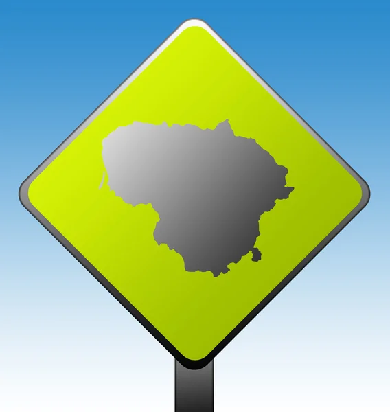 Lithuania road sign — Stock Photo, Image