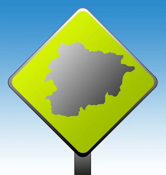 Andorra road sign — Stock Photo, Image