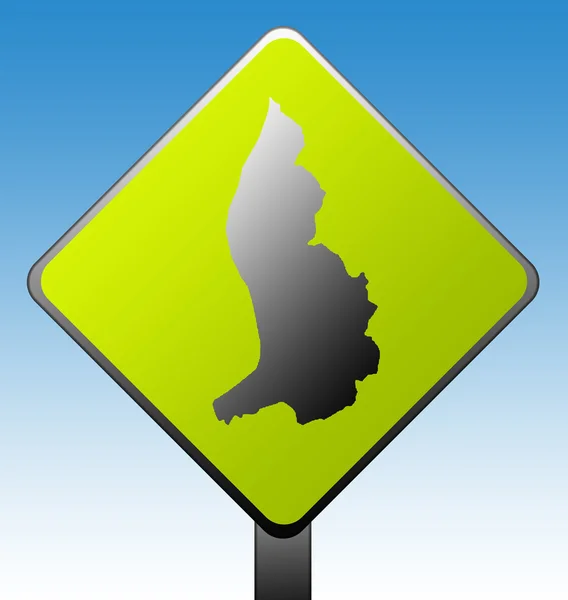 Liechtenstein sinal de estrada — Fotografia de Stock