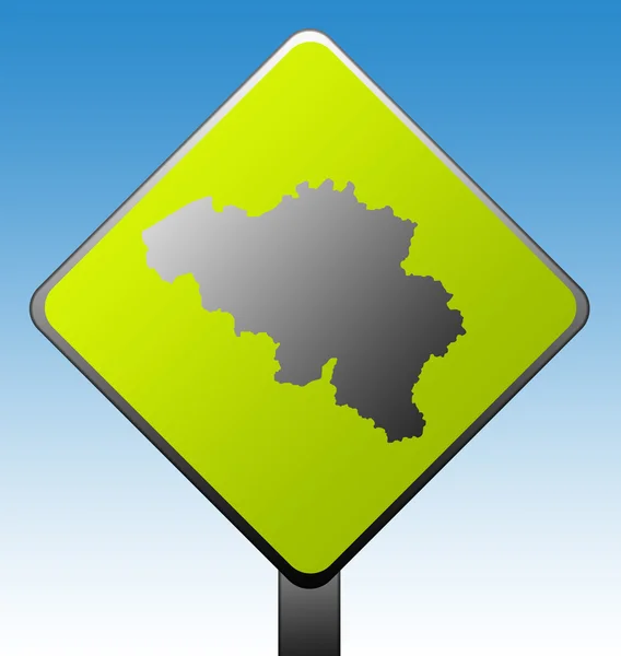 Belgium road sign — Stock Photo, Image