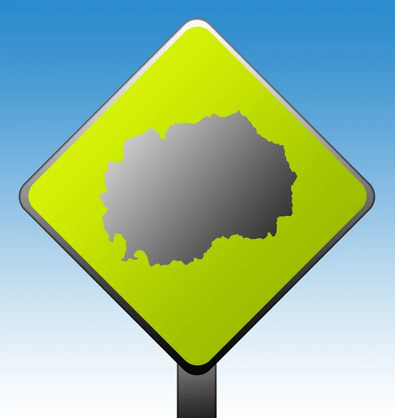 Macedonia road sign — Stock Photo, Image