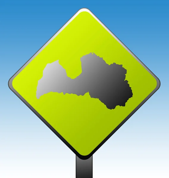 拉脱维亚道路标志 — 图库照片
