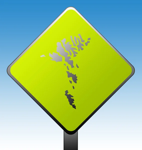 Faroe Islands road sign — Stock Photo, Image