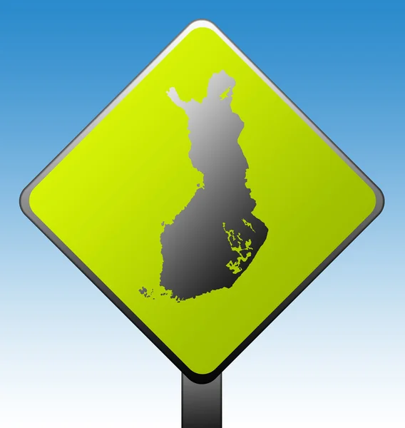 stock image Finland road sign