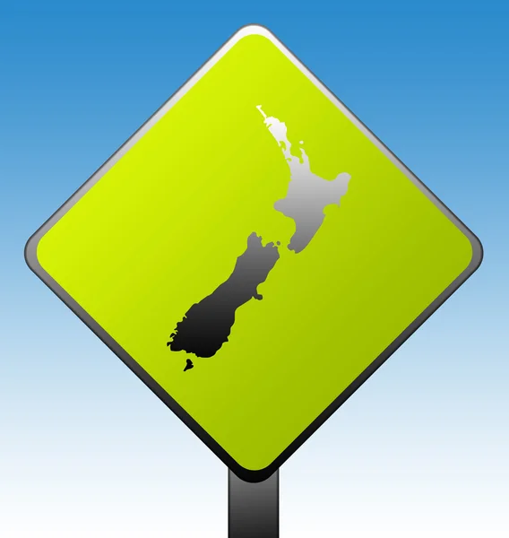 Señal de carretera de Nueva Zelanda —  Fotos de Stock