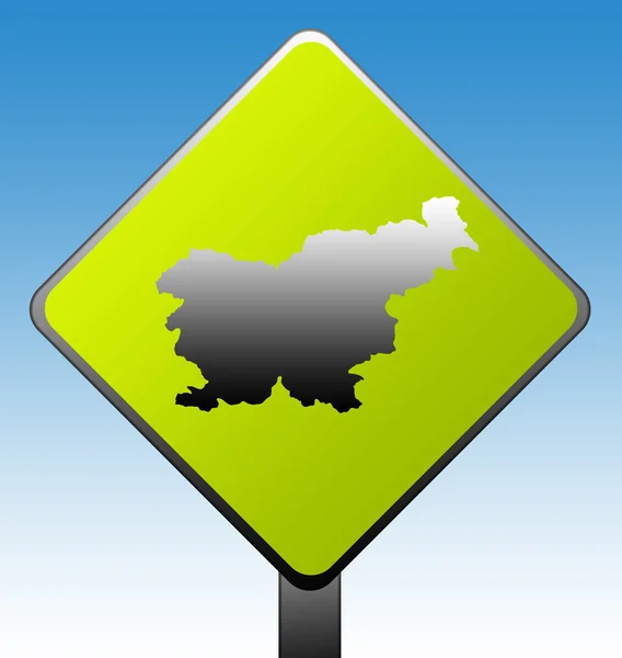 Slowenisches Verkehrszeichen — Stockfoto