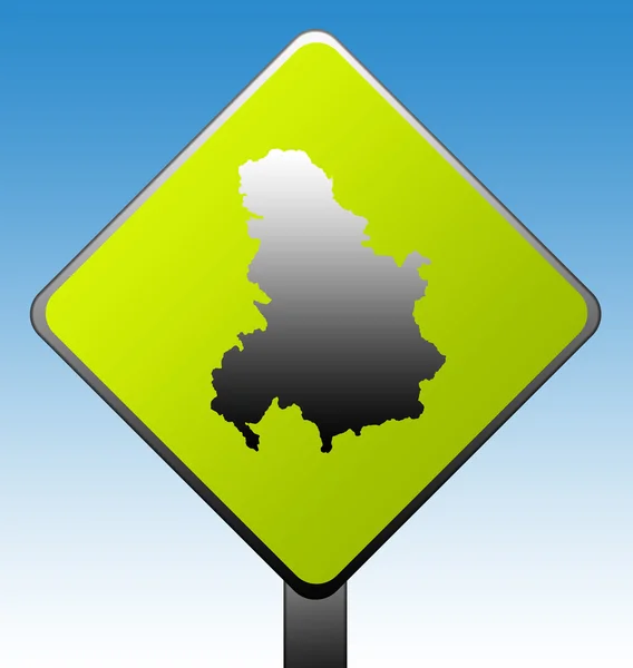 Straßenschild von Serbien und Montenegro — Stockfoto