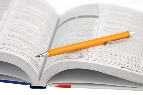 Kalem ile sözlük — Stok fotoğraf