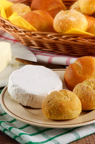 Homemade buns with cheese — Stock Photo, Image