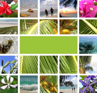 Rest in tropics. Collage clipart