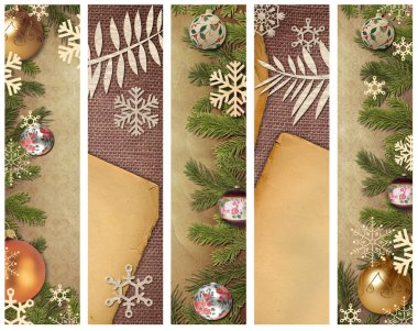 Christmas banners clipart