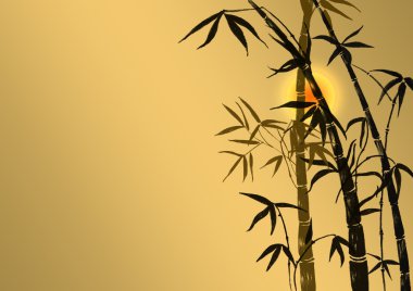 Branches of a bamboo clipart