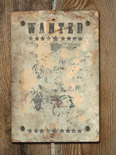 Plakát wanted — Stock fotografie