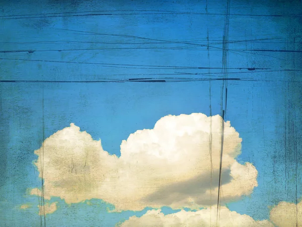 Retro beeld van bewolkte lucht. — Stockfoto